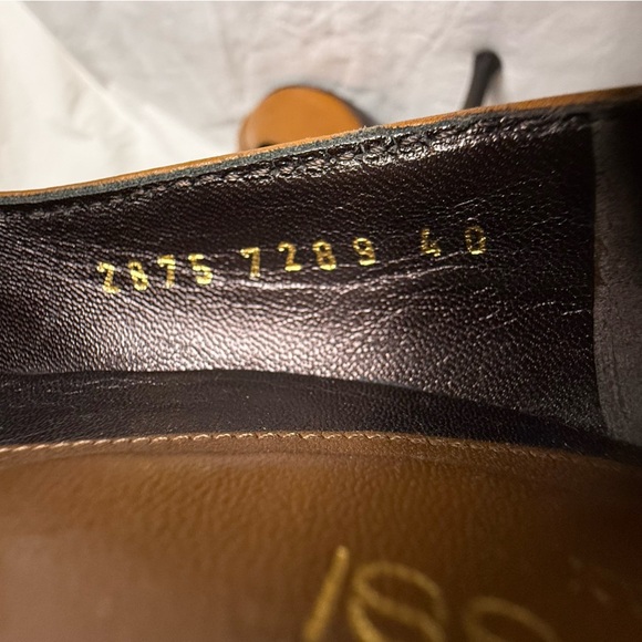 Sergio Rossi Caramel Brown Leather Pointed Toe Buckle Heels - Picture 8 of 12